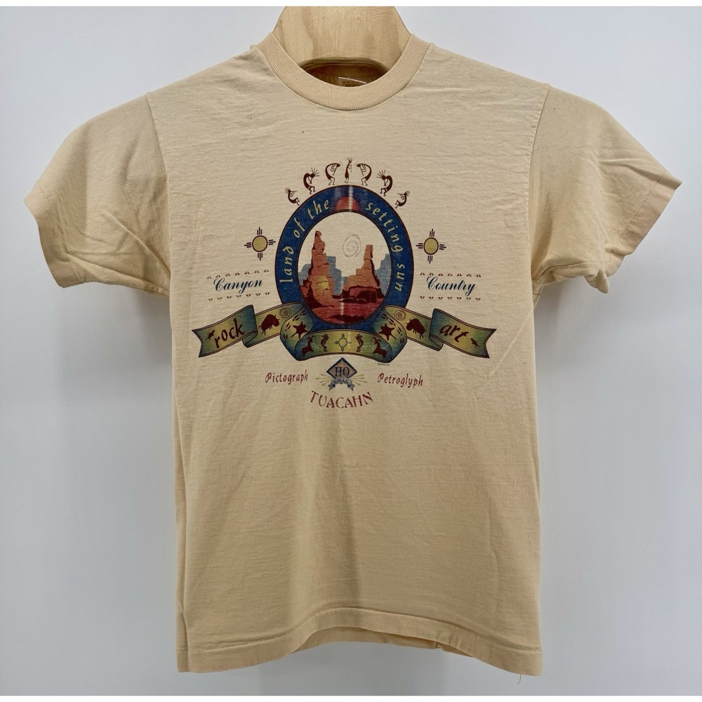 Vintage 90s Tuacahn Canyon Country Rock Art T-Shirt Size M USA Single Stitch